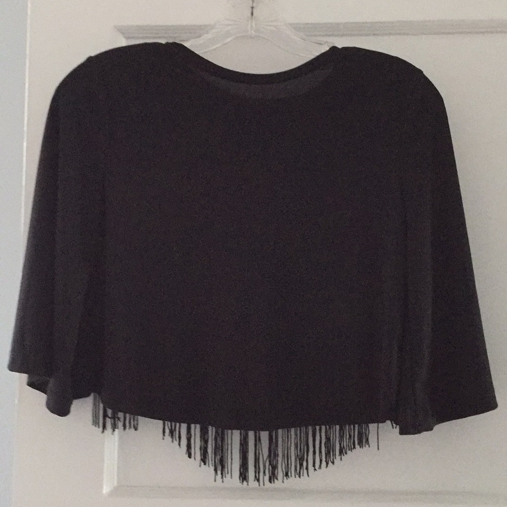 Fringe backed top